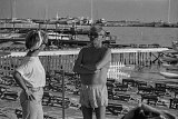 avec Fabienne (attachée de presse du festival) Juan-les-Pins 1985