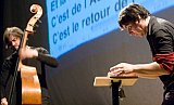 Sébastien Bacquias (contrebasse), Guillaume Malvoisin (écriture en direct)