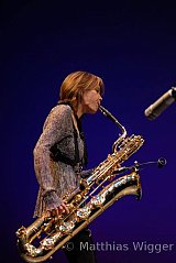 Céline Bonacina (sax baryton), au festival de Münster - janvier 2011