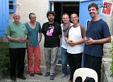 De gauche à droite : Steve Swallow, Christophe Marguet, Benjamin Moussay, Régis Huby, Cuong Vu et Chris Cheek, le 5 septembre 2012.