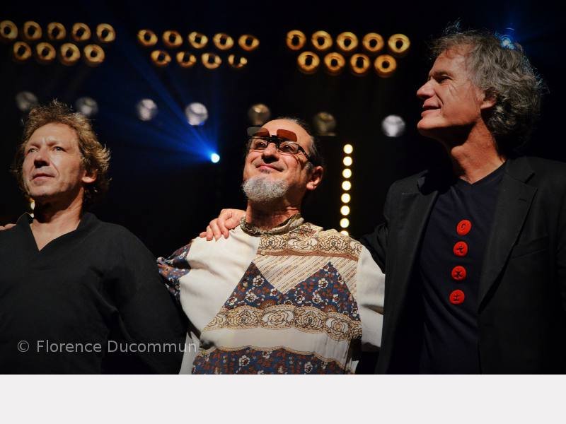 Simon Goubert, Glenn Ferris, Emmanuel Bex - Coutances, mai 2014.  ©© Florence Ducommun